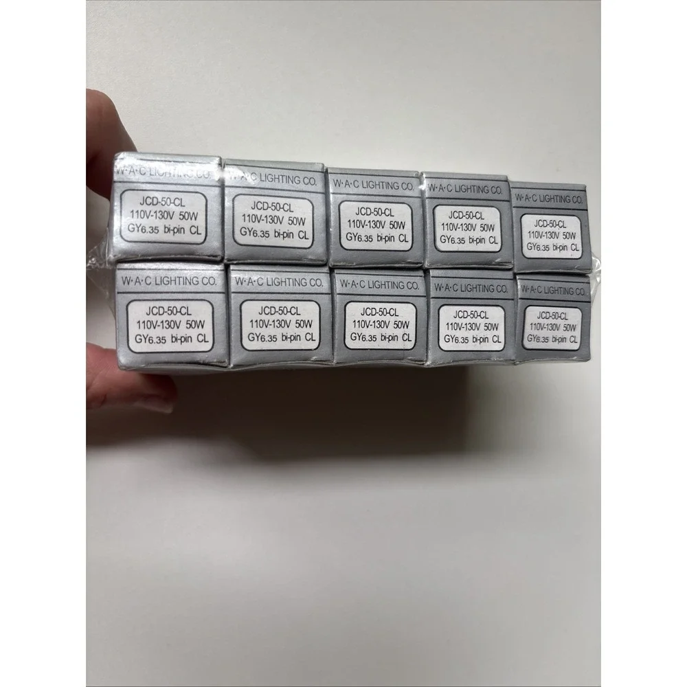 *NEW* WAC Lighting brand JCD-50-CL halogen light bulbs.110v-130v 50w(10 Pack)